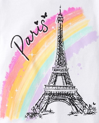 T-shirt graphique Paris pour filles