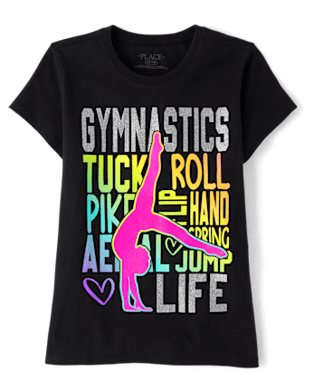 Girls Gymnastics Graphic Tee