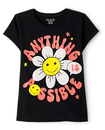T-shirt graphique « Tout est possible » pour filles