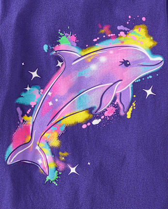 Girls Dolphin Graphic Tee