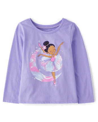 Baby And Toddler Girls Ballerina Graphic Tee
