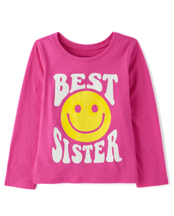 Baby And Toddler Girls Best Sister Graphic Tee