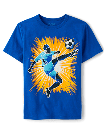 Boys Soccer Player Graphic Tee