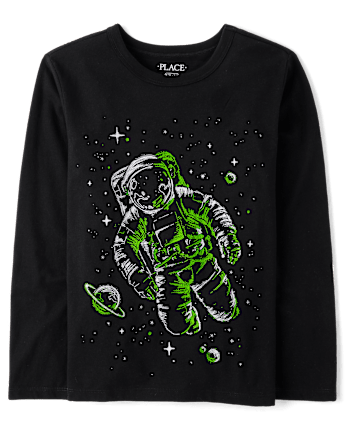 Boys Glow Astronaut Graphic Tee