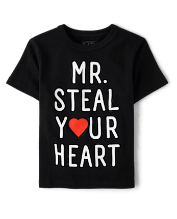 Baby And Toddler Boys Valentine's Day Steal Your Heart Graphic Tee