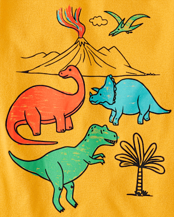Baby And Toddler Boys Dino Graphic Tee