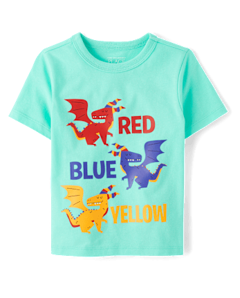 Baby And Toddler Boys Dragon Colors Graphic Tee