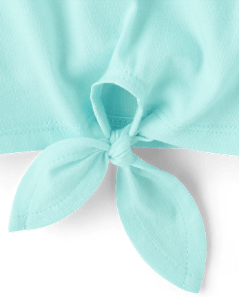 Toddler Girls Tie Front Top