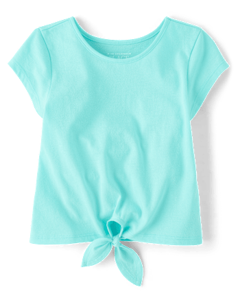 Toddler Girls Tie Front Top