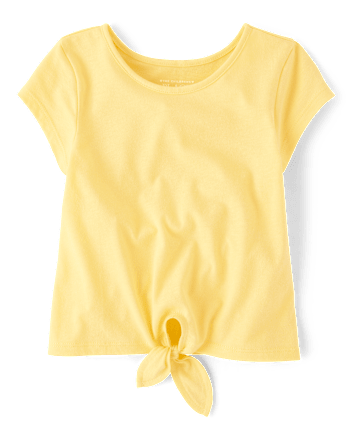Toddler Girls Tie Front Top
