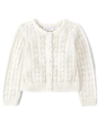 Toddler Girls Pointelle Cardigan