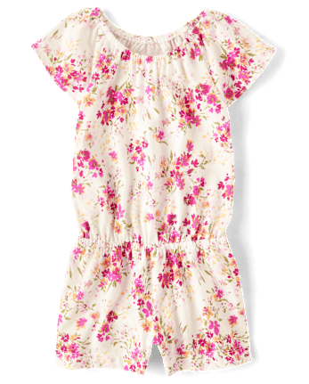 Baby And Toddler Girls Floral Flutter Romper