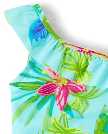 Bébé And tout-petit, fille Maillot de bain une pièce à une épaule asymétrique