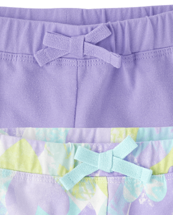 Lot de 4 shorts imprimés pour petites filles