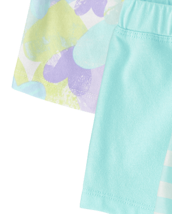 Lot de 4 shorts imprimés pour petites filles