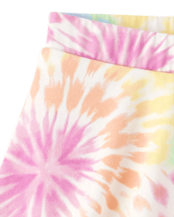 Toddler Girls Rainbow Tie Dye Skort 2-Pack