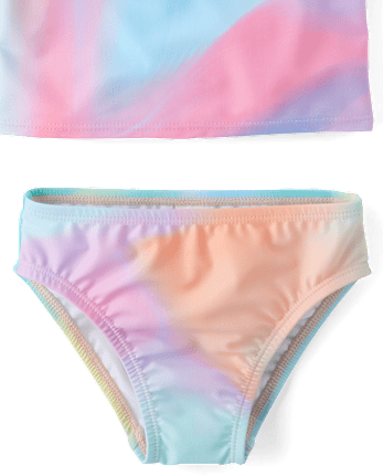 tout-petit, fille arc-en-ciel Maillot de bain 3 pièces marbre