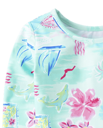 tout-petit, fille Maillot de bain 3 pièces Tropical