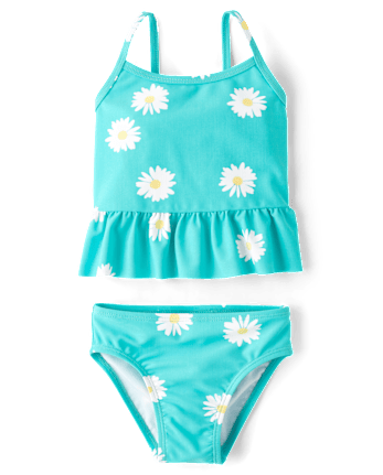 Baby And Toddler Girls Daisy Peplum Tankini Swimsuit