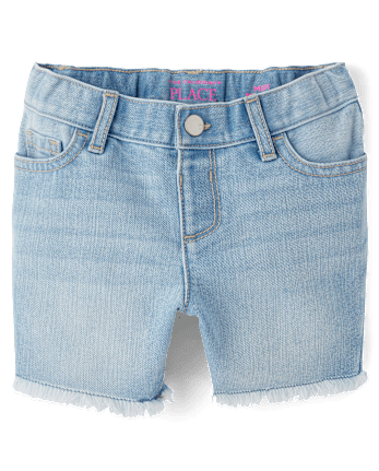 Baby And Toddler Girls Denim Midi Shorts