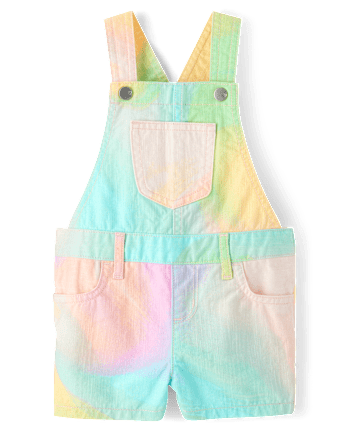 Bébé Et tout-petit, fille arc-en-ciel Marble Shortalls