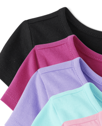 Toddler Girls Empire Babydoll Top 5-Pack