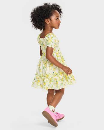 tout-petit, fille Maman et moi Floral Ruffle Robes