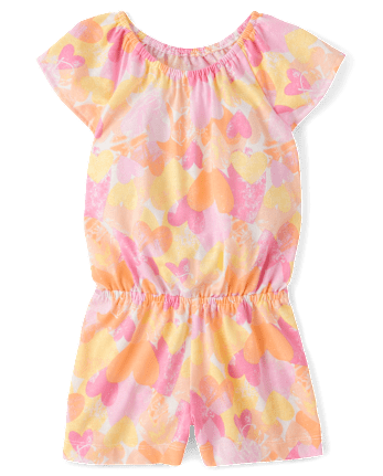Baby And Toddler Girls Heart Flutter Romper