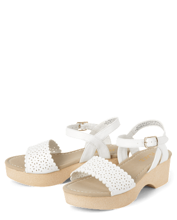Girls Perforated Clog Sandals