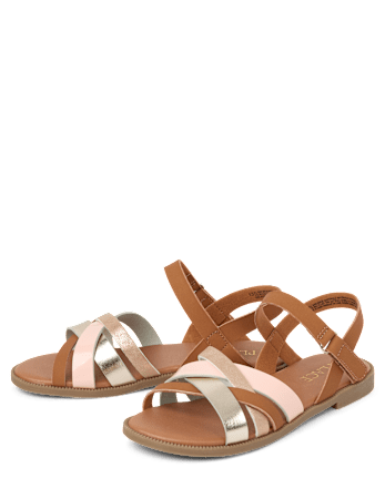 Girls Cross Strap Sandals