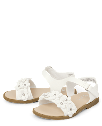 Toddler Girls Jeweled Flower Sandals