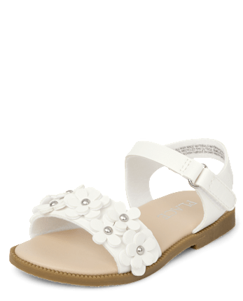 Toddler Girls Jeweled Flower Sandals