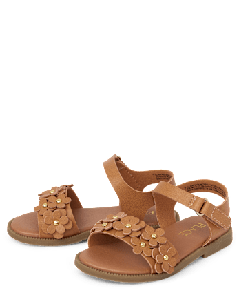 Toddler Girls Jeweled Flower Sandals