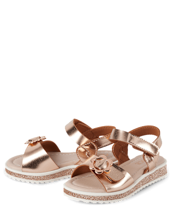 Toddler Girls Glitter Platform Sandals