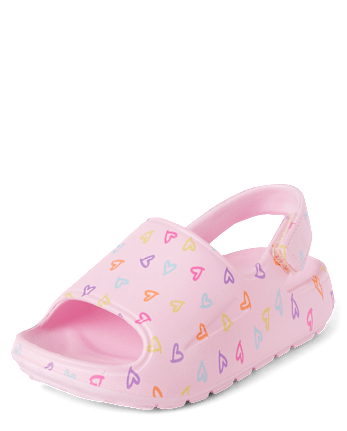 Toddler Girls Rainbow Heart Slides