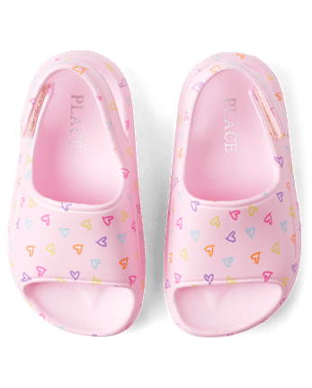 Toddler Girls Rainbow Heart Slides