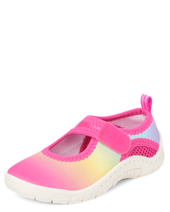 Toddler Girls Rainbow Ombre Water Shoes