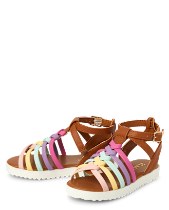 Toddler Girls Rainbow Gladiator Sandals