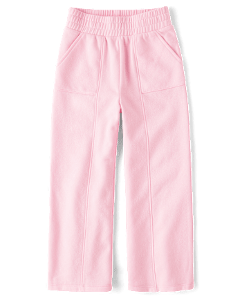 Girls Fleece Wide Leg Lounge Pants