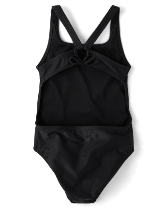 Girls Cut-Out One Piece Swimsuit
