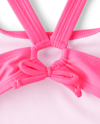Girls Cut-Out One Piece Swimsuit