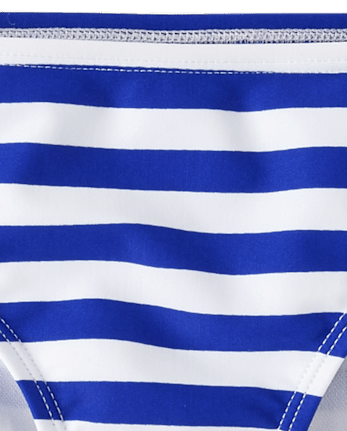 Girls Striped Tie Front Bikini Swimsuit