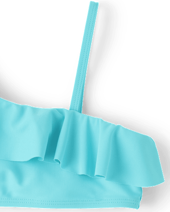 Girls Ruffle One Shoulder Bikini Swimsuit