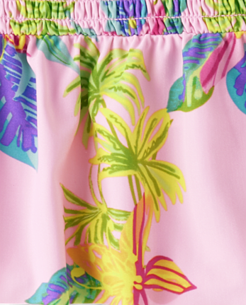 Maillot de bain tankini smocké Fille Imprimé