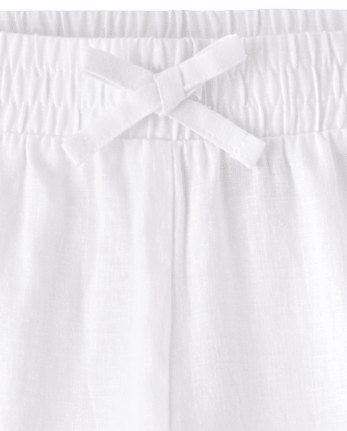 Pantalon de plage à jambe large en lin mélangé Fille