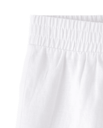 Pantalon de plage à jambe large en lin mélangé Fille