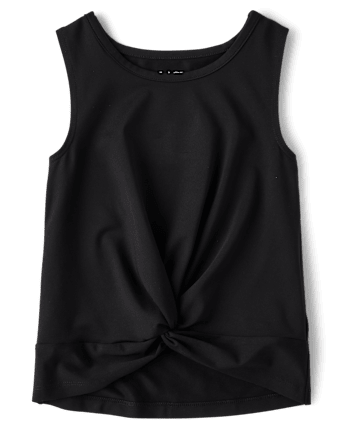 Girls Quick Dry Twist Front Tank Top