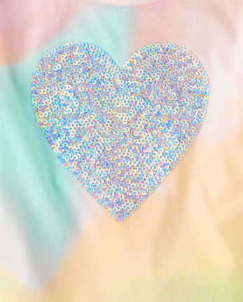 Haut graphique à sequins pour filles