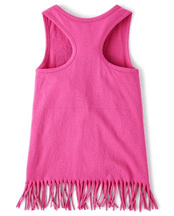 Girls Choose Kindness Fringe Tank Top