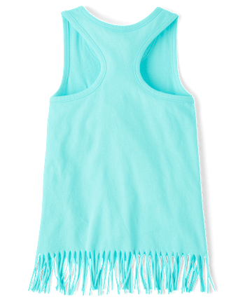 Girls Graphic Fringe Tank Top